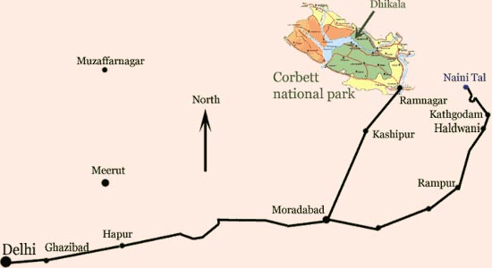 Map of Corbett National Park, route of Corbett National Park, maps of Corbett National Park, how to reach Corbett National Park, maps of Corbett National Park, 